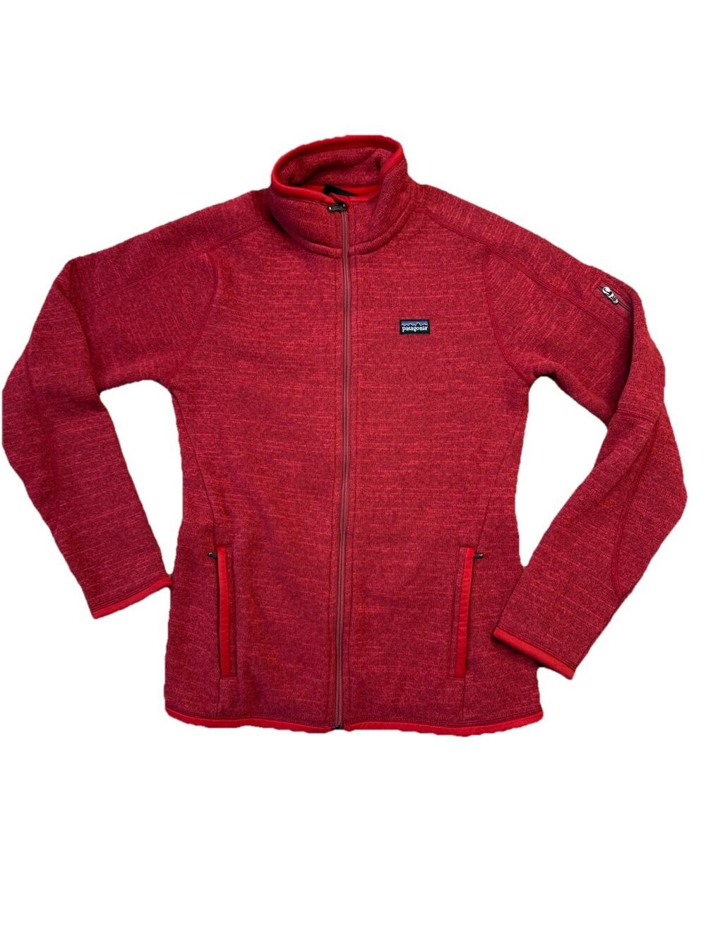 Patagonia Women Better Sweat Jacket Women S Red Full Zip Long Sleeve Logo Mock